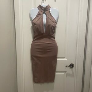 Las Blue, mini cut out sleeveless sexy dress for women